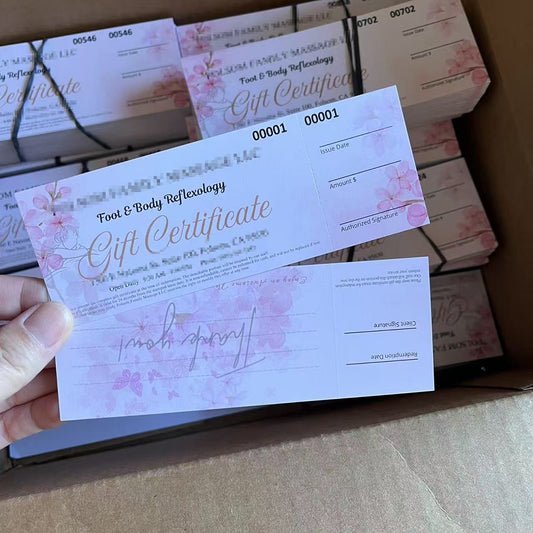 01-Gift cards with tear-off numbers