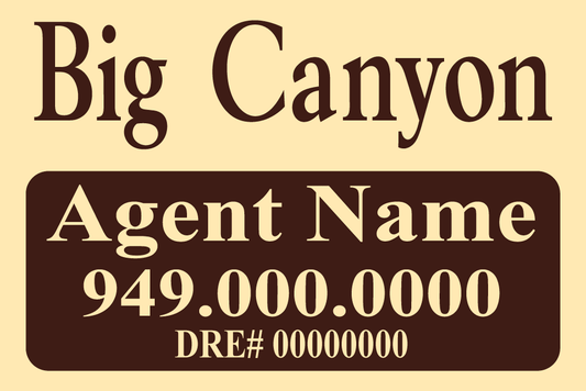 搜索业主协会 - Big Canyon 房源挂牌标牌