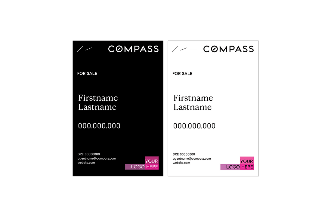 找到您的经纪公司 - Compass 房源挂牌标牌 24x36