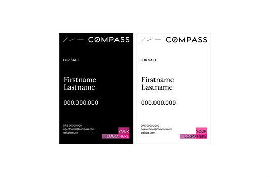 找到您的经纪公司 - Compass 房源挂牌标牌 24x36
