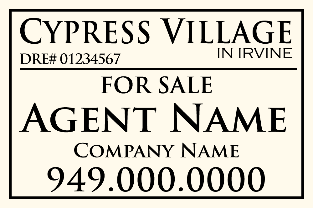 搜索业主协会 - Cypress Village 房源挂牌标牌