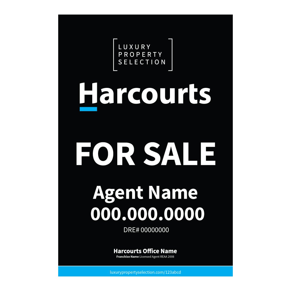 找到您的经纪公司 - Harcourts Luxury Property Selection 房源挂牌标牌