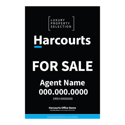 找到您的经纪公司 - Harcourts Luxury Property Selection 房源挂牌标牌