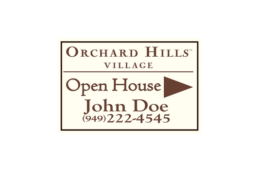 搜索业主协会 - Orchard Hills 开放参观标牌