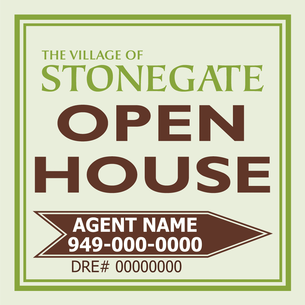 搜索业主协会 - Stonegate 开放参观标牌