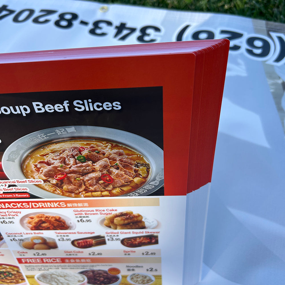 防水菜单耐磨耐用