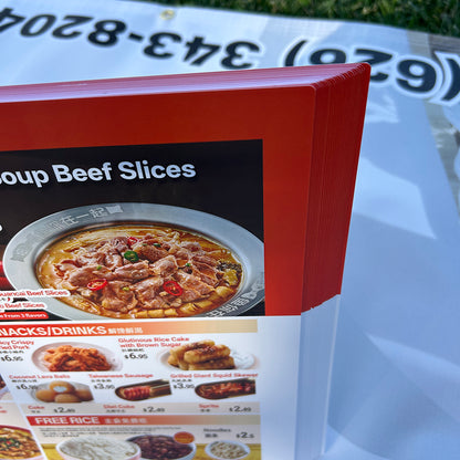 防水菜单耐磨耐用