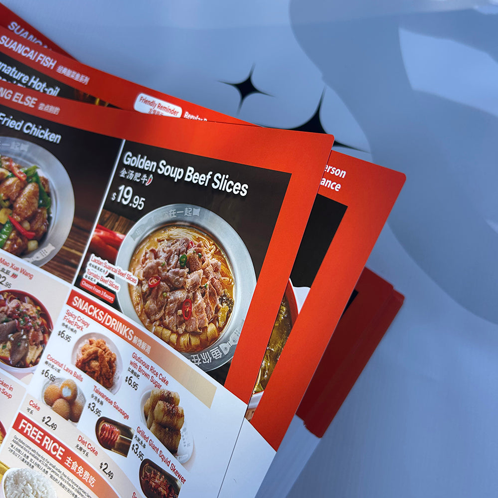 防水菜单耐磨耐用