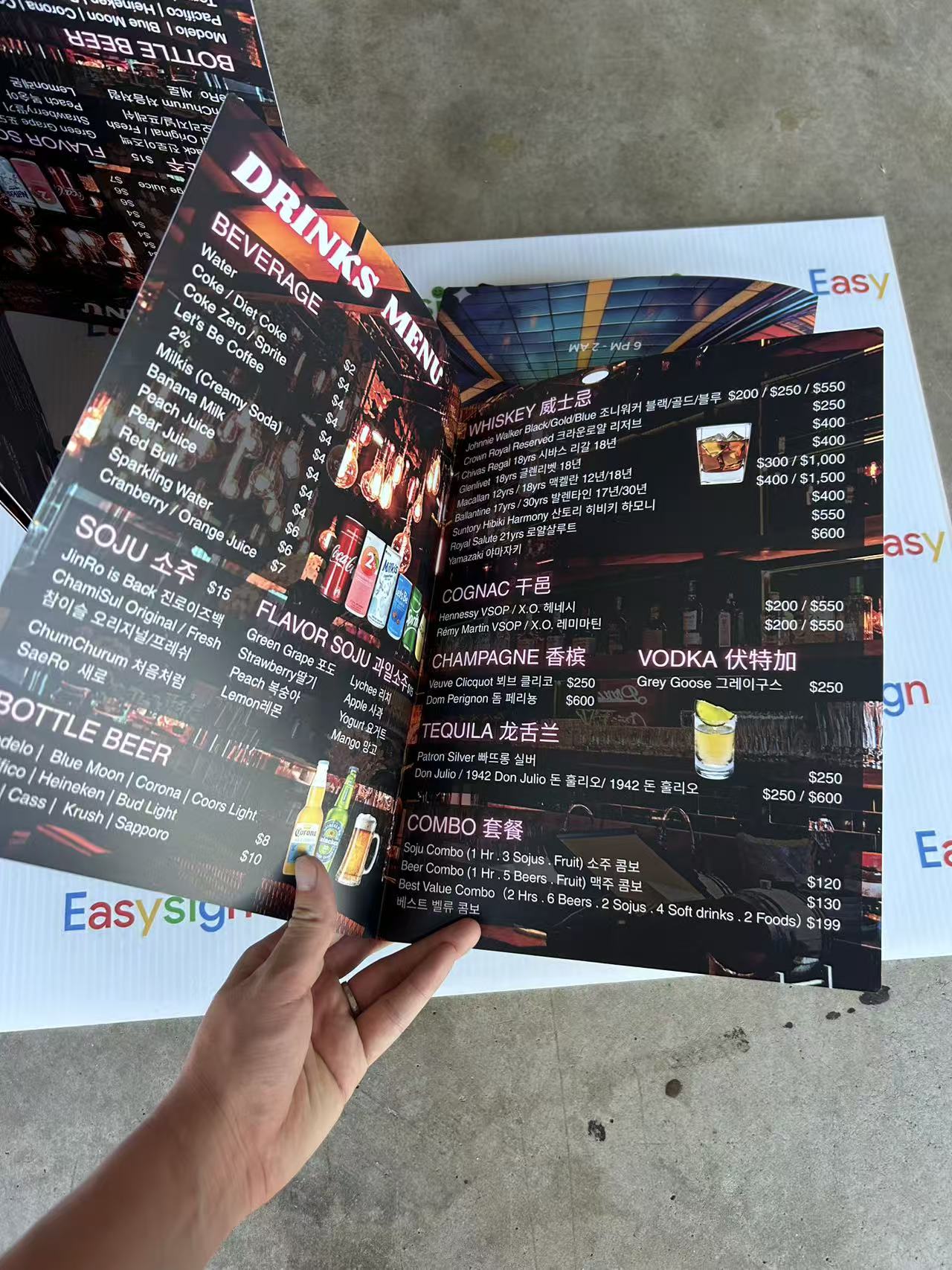 防水菜单耐磨耐用