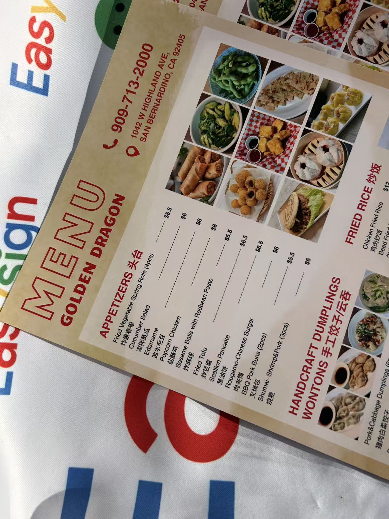 防水菜单耐磨耐用