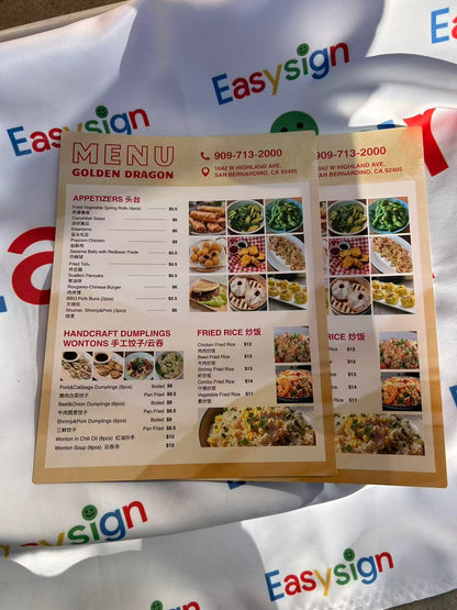 防水菜单耐磨耐用