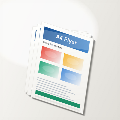 Photorealistic A4 flyer printing cover