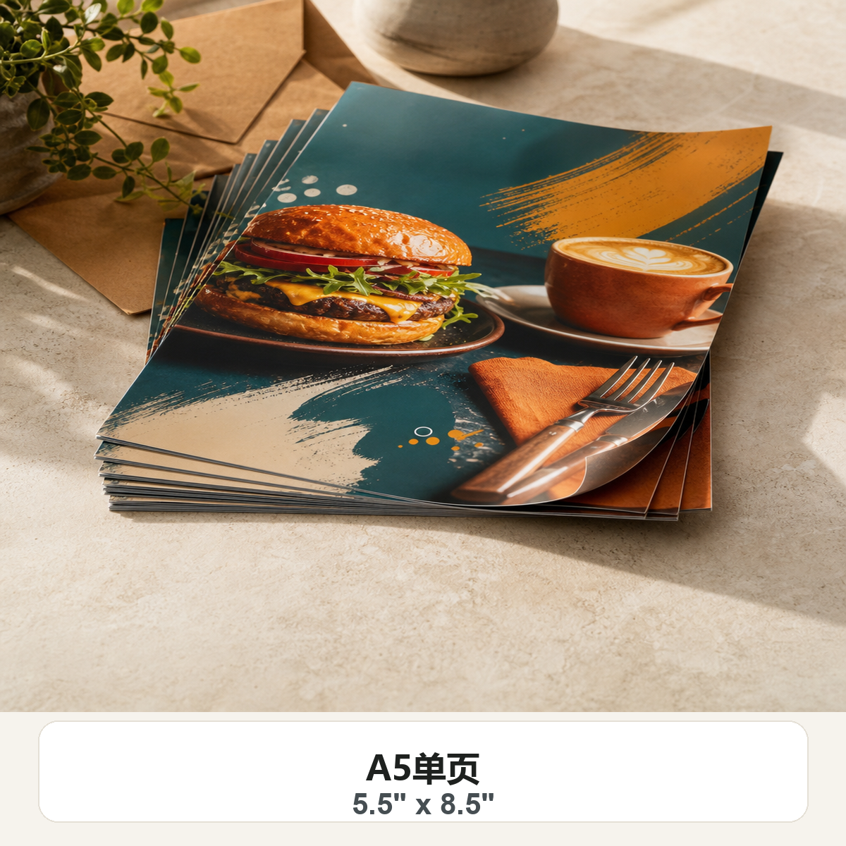 A5单页 5.5 x 8.5 照片实物效果图