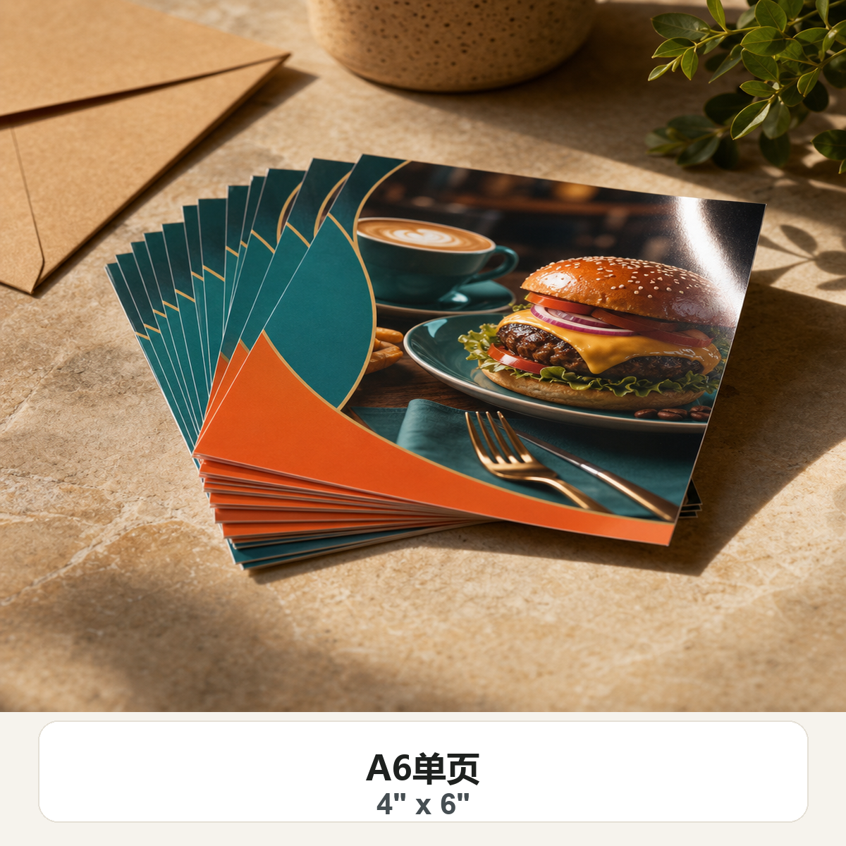 A6单页 4 x 6 照片实物效果图