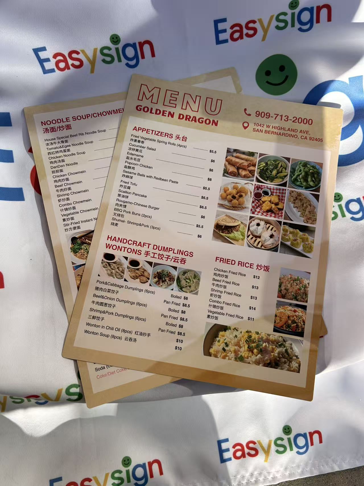 防水菜单耐磨耐用