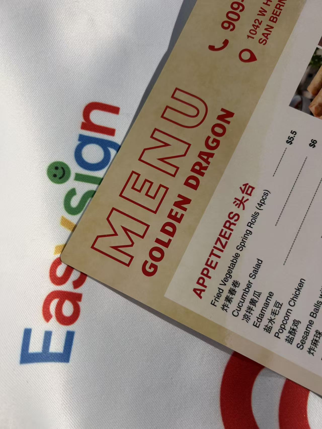 防水菜单耐磨耐用